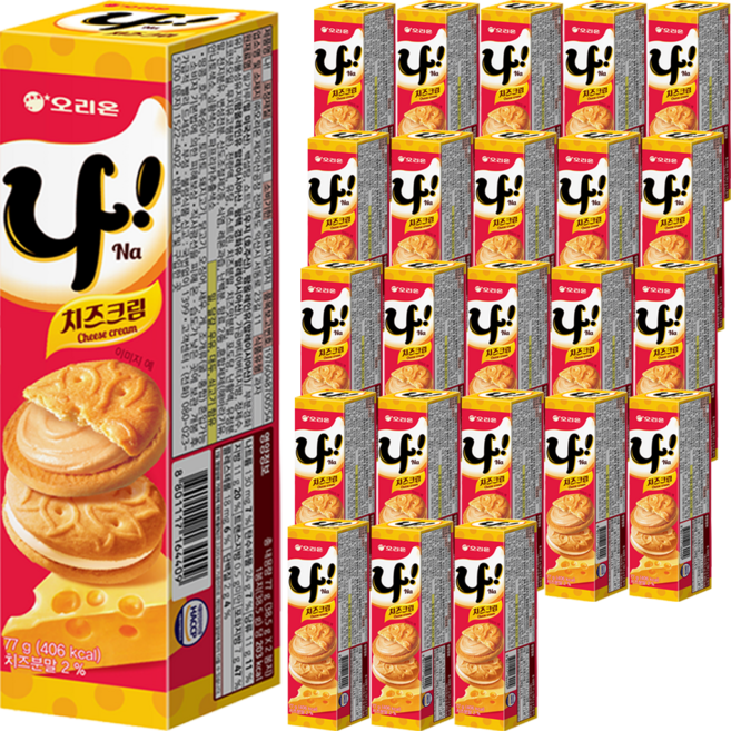 오리온 나 샌드과자, 77g, 24개