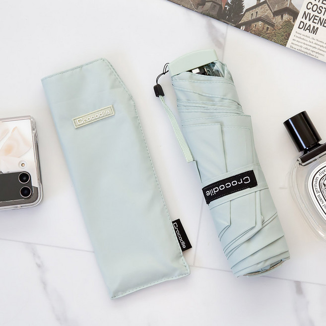 크로커다일 3단 솔리드 사각 우양산