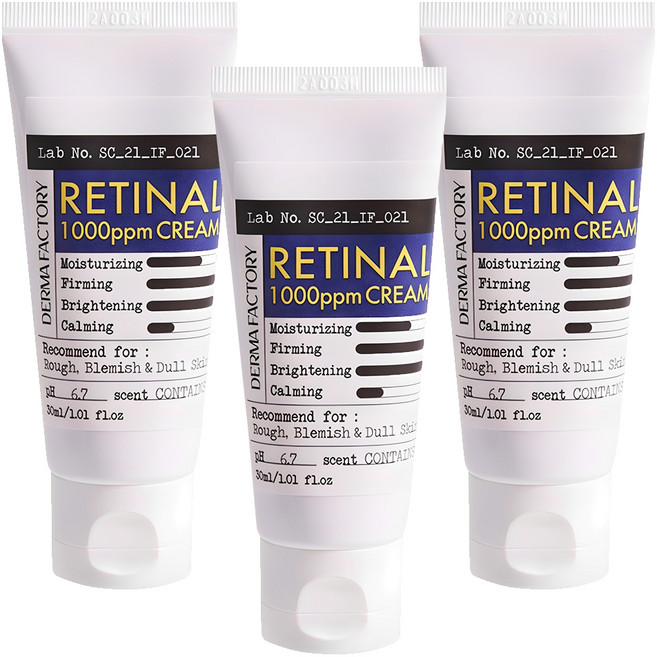 더마팩토리 레티날 1000ppm 나이트 크림, 30ml, 3개