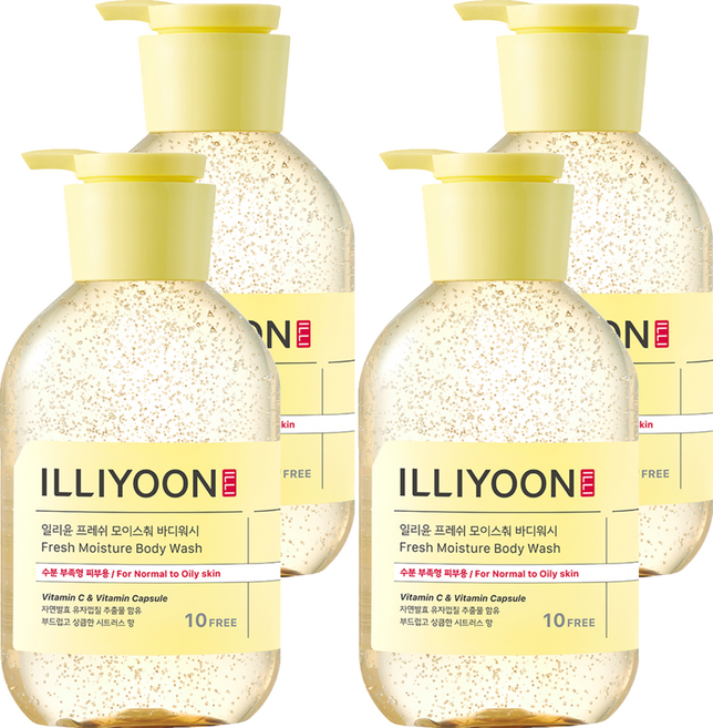 일리윤 프레쉬 모이스춰 바디워시, 500ml, 4개