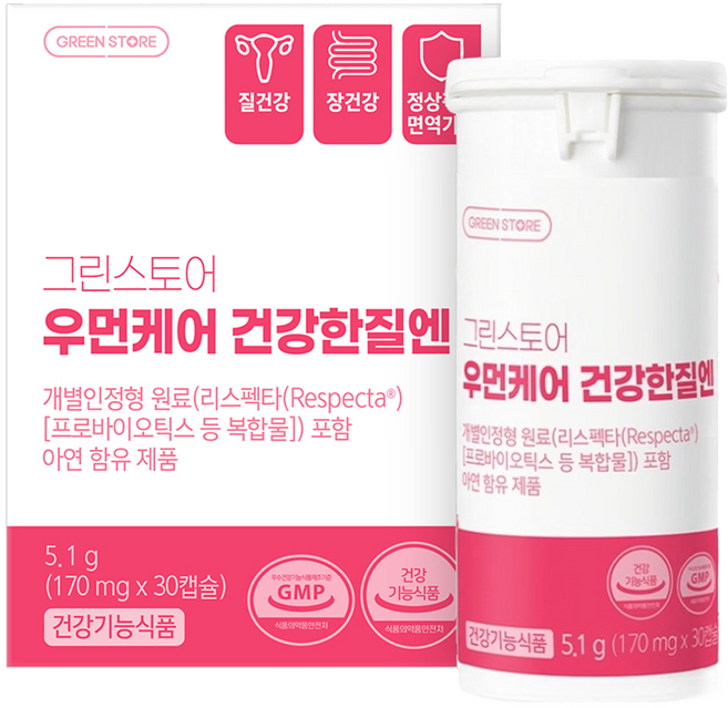 그린스토어 우먼케어 건강한질엔, 5.1g, 1개