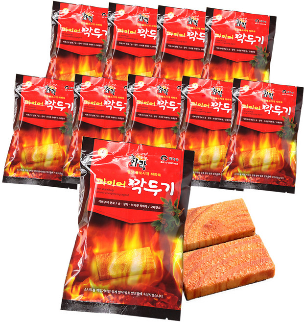 화락 파이어 깍두기 소나무 착화제, 60g, 10개