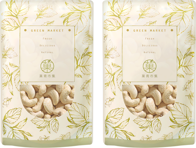 GreenMarket 菓青市集 原味生腰果/堅果, 230g, 2包
