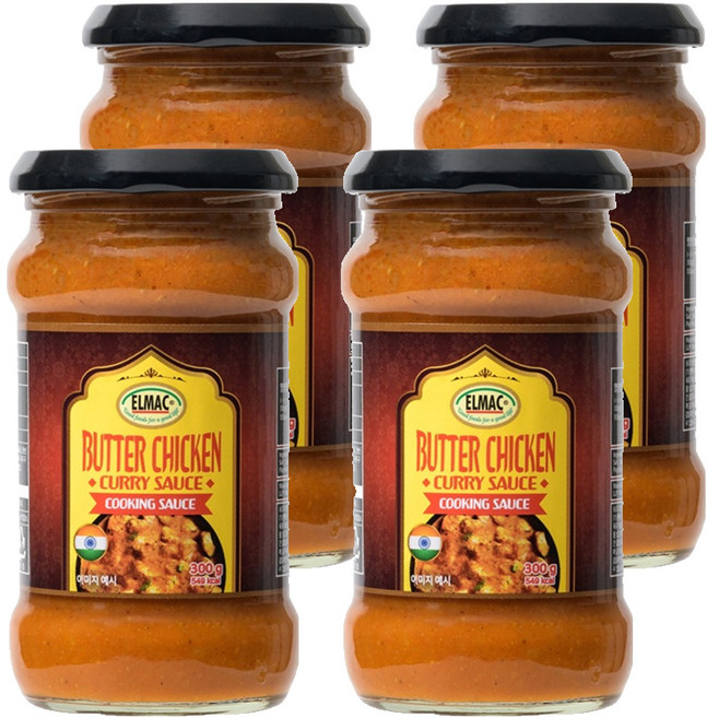 엘막 버터 치킨 커리 소스, 300g, 4개