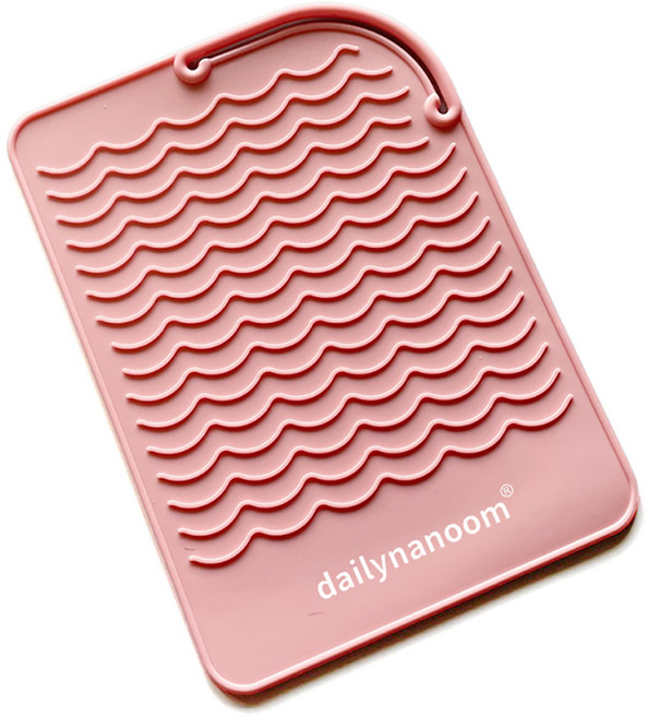 일상나눔 데임 방지 실리콘 고데기 패드, 핑크