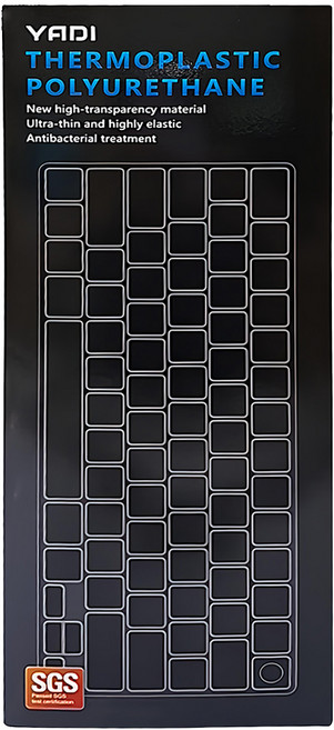 YADI 亞第 asus asus tuf gaming a14 2024 fa401wu 專用 超透光抗菌鍵盤保護膜 kct-asus50-207, 1入, 透明色