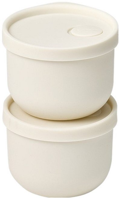 실리만 아이스웨이 실리콘 냉동 밥용기 아이스화이트, 2개, 350ml