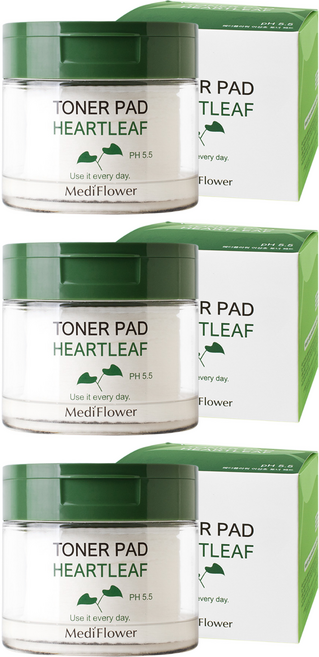 메디플라워 어성초 토너 패드 180ml, 60매입, 3개