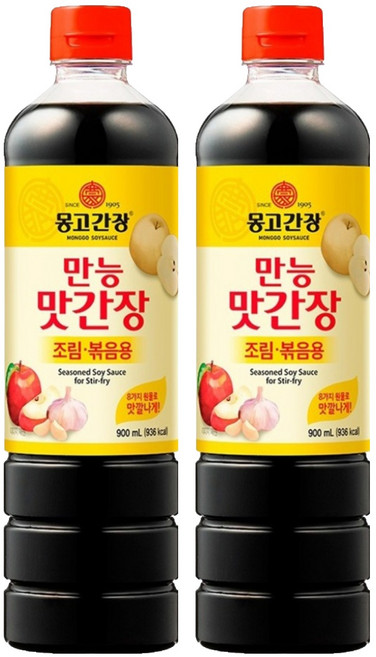 몽고식품 맛간장 조림 볶음용 만능간장, 900ml, 2개