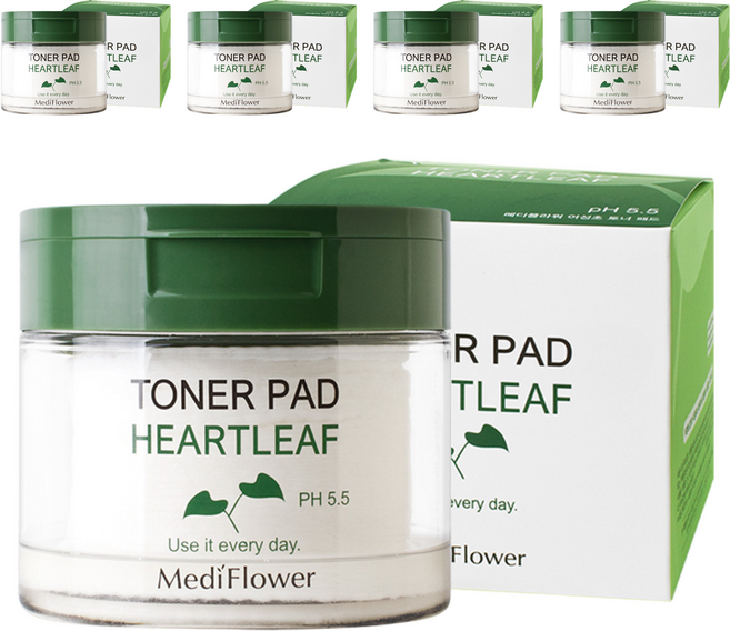 메디플라워 어성초 토너 패드 180ml, 60매입, 5개