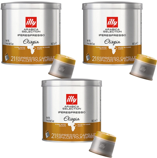 일리 아라비카 셀렉션 에티오피아 캡슐커피, 6.7g, 21개입, 3개
