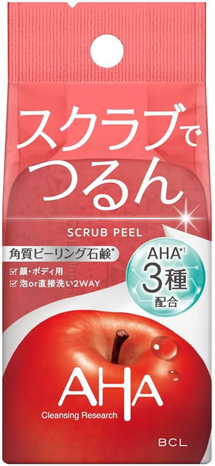 BCL AHA 柔膚潔面皂 磨砂 AHA 3種配合, 100g, 1包