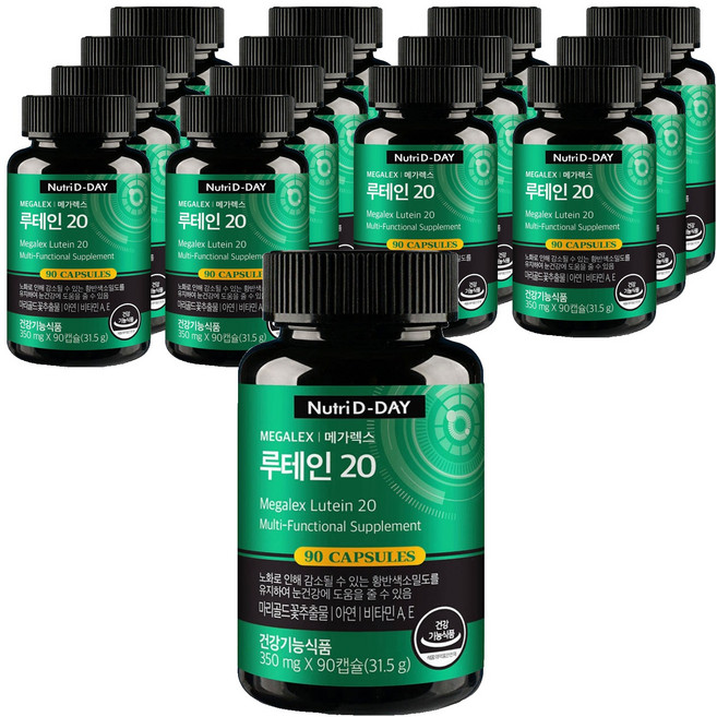 Nutri D-DAY Mega Rex 葉黃素 20, 90錠, 15個