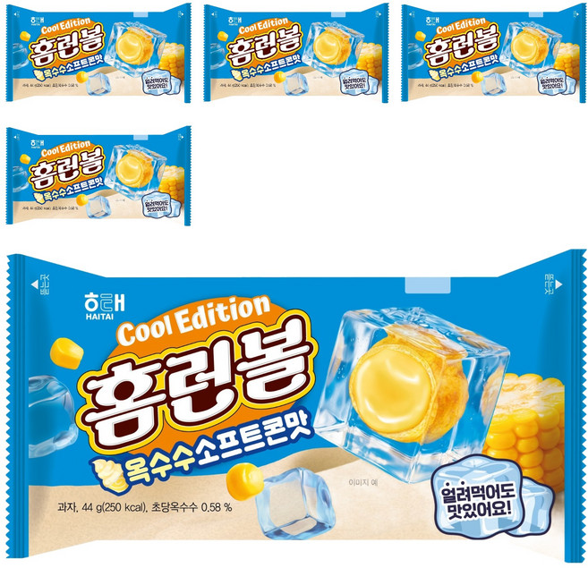 HAITAI 海太 Homerun Ball 玉米奶油口味, 44g, 5個