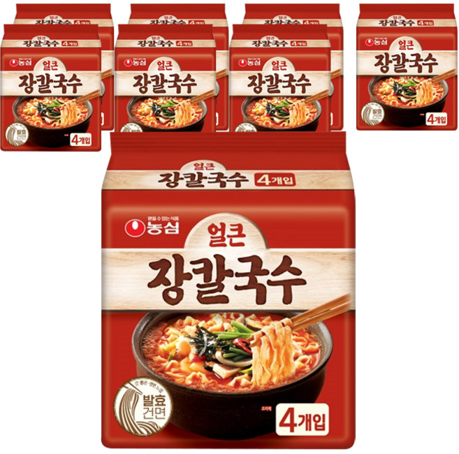 농심 얼큰 장칼국수 봉지 라면 103g, 32개