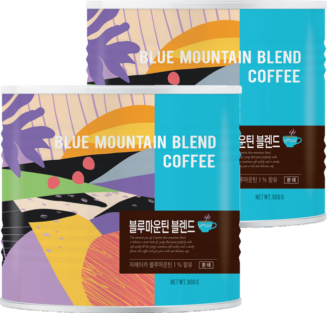칸타타 블루마운틴 블랜드 커피원두, 900g, 2개, 핸드드립(중간)