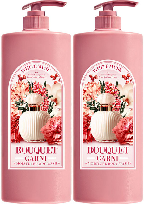 부케가르니 모이스처 바디워시 화이트머스크향, 1.5L, 2개