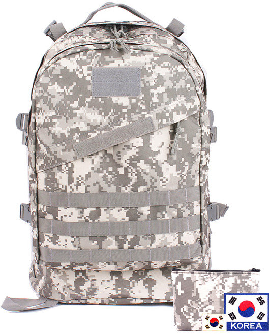 군화와고무신 베이직 밀리터리 백팩 45L + 태극기약장 + 태극기 뱃지 소