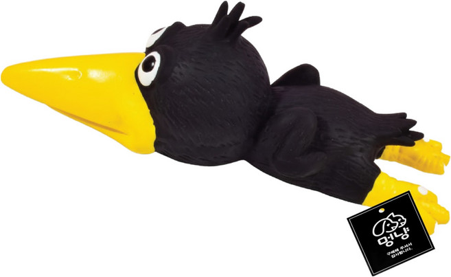 멍냥 반려동물 날고있는 꼬끼오 닭 라텍스 삑삑이 장난감, 블랙, 1개