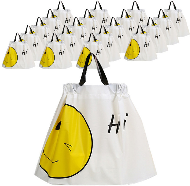 쿠넬 스마일 포장 비닐 봉투 쇼핑백, 옐로우, 20개