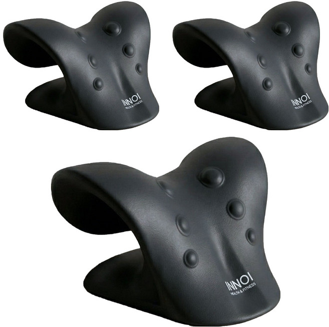 이노이 넥스트레처 목 스트레칭 기구, 블랙, 3개