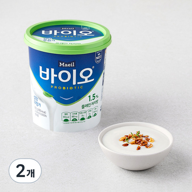매일바이오 매일 플레인 저지방, 900g, 1개입, 2개