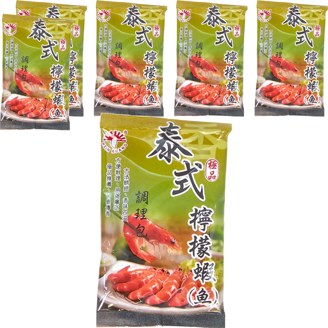 新光洋菜 泰式檸檬蝦, 6包, 30g