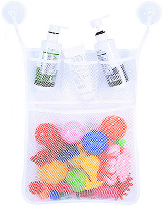 생활의 지혜 욕실 수납 그물망, 화이트, 1개