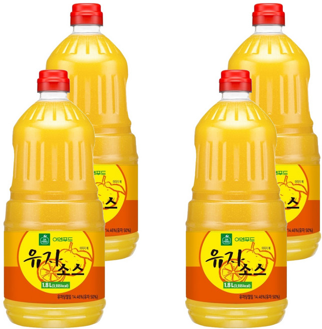 이엔푸드 유자소스, 1.8L, 4개