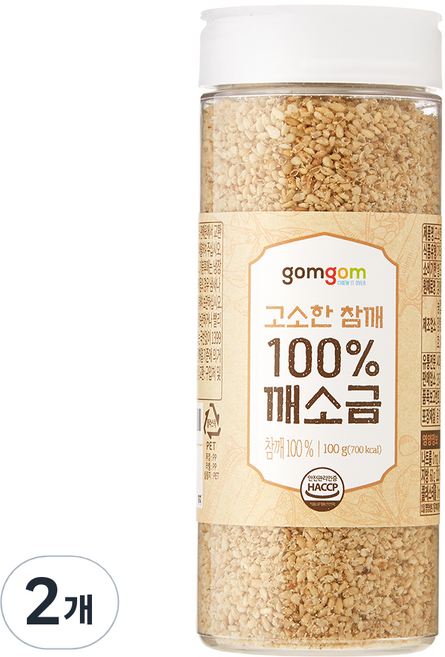 곰곰 고소한 참깨 100% 깨소금, 100g, 2개