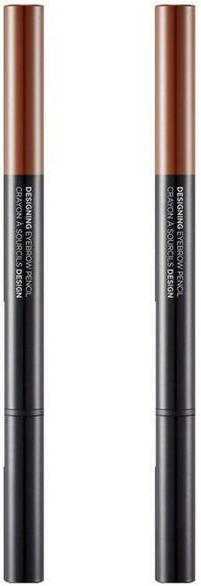 fmgt 디자이닝 아이브로우 오토펜슬 0.3g, 03브라운, 2개