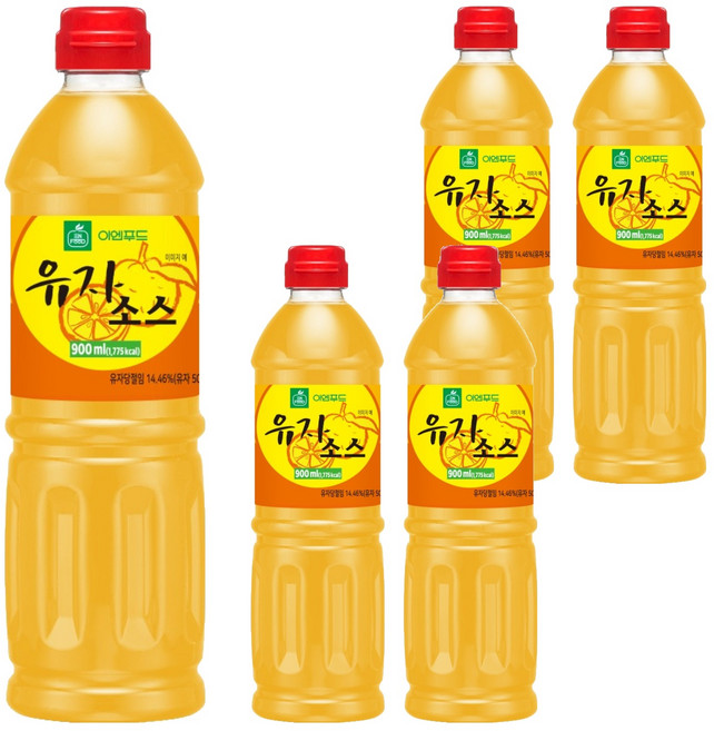 이엔푸드 유자소스, 900ml, 5개