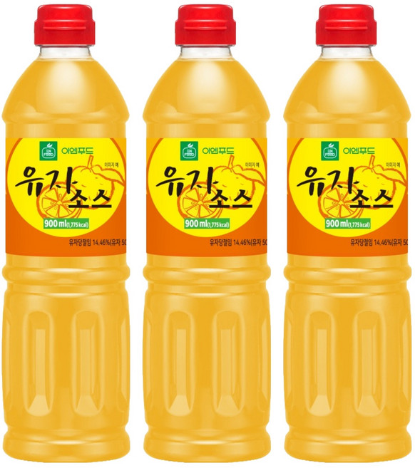 이엔푸드 유자소스, 900ml, 3개