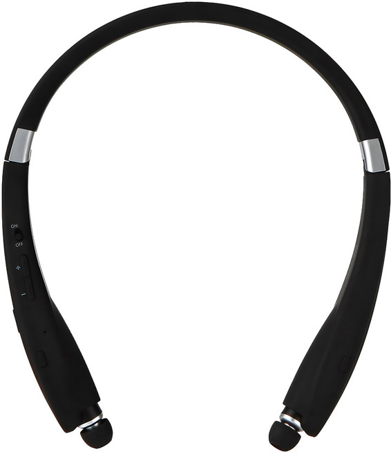 액센 폴더 넥밴드 타입 블루투스 이어폰, N920, 블랙