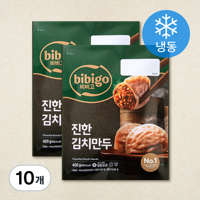 비비고 진한 김치만두 (냉동), 400g, 10개