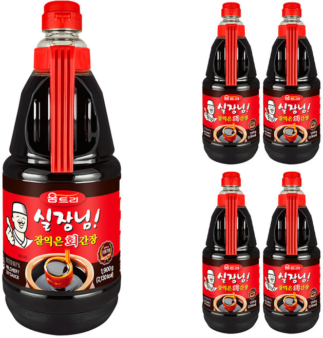 움트리 실장님 잘익은 회 간장, 1.9kg, 5개