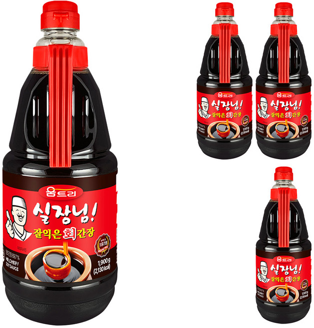 움트리 실장님 잘익은 회 간장, 1.9kg, 4개