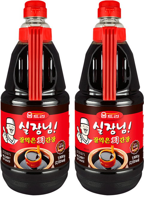 움트리 실장님 잘익은 회 간장, 1.9kg, 2개