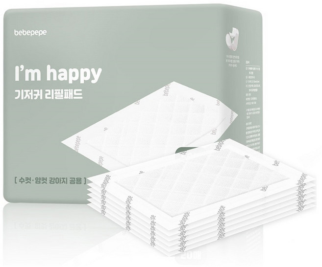 베베페페 강아지 기저귀 리필패드, 중형, 50개입, 1개