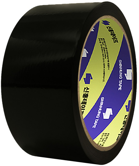 신흥테이프 칼라 박스테이프 검정 50m, 5개