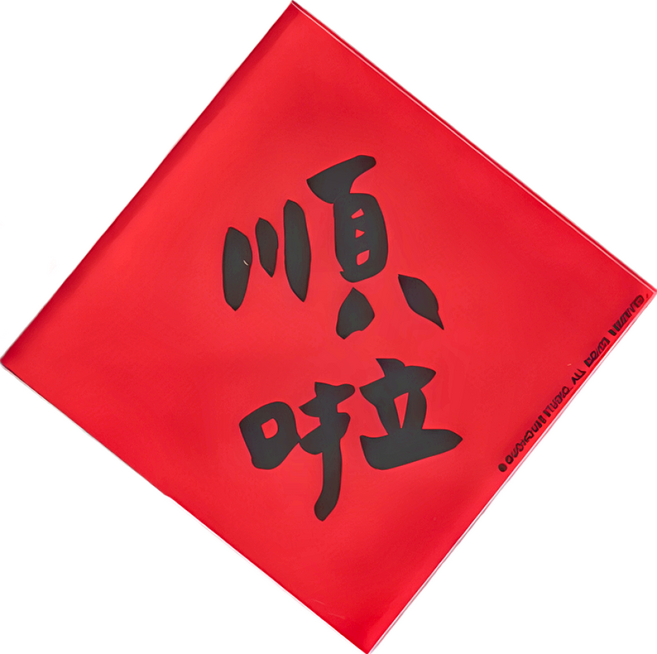 GUOHOUSE STUDIO 郭公館工作室 防水春聯造型磁鐵, 紅色 + 黑色