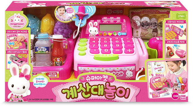 콩지래빗 슈퍼마켓 계산대놀이, 혼합색상, 1개