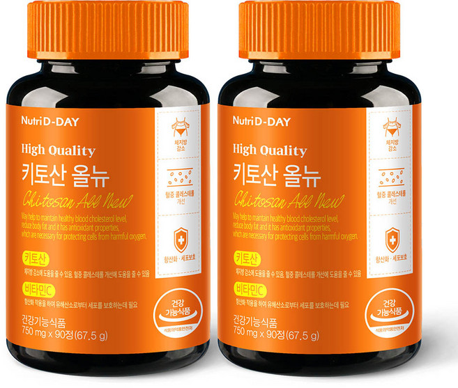 뉴트리디데이 다이어트 키토산 올뉴, 90정, 2개