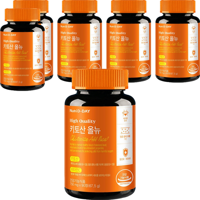 뉴트리디데이 다이어트 키토산 올뉴, 90정, 6개