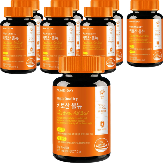 뉴트리디데이 다이어트 키토산 올뉴, 90정, 8개