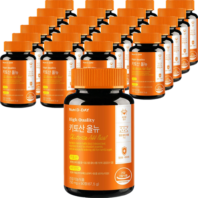 뉴트리디데이 다이어트 키토산 올뉴, 90정, 24개
