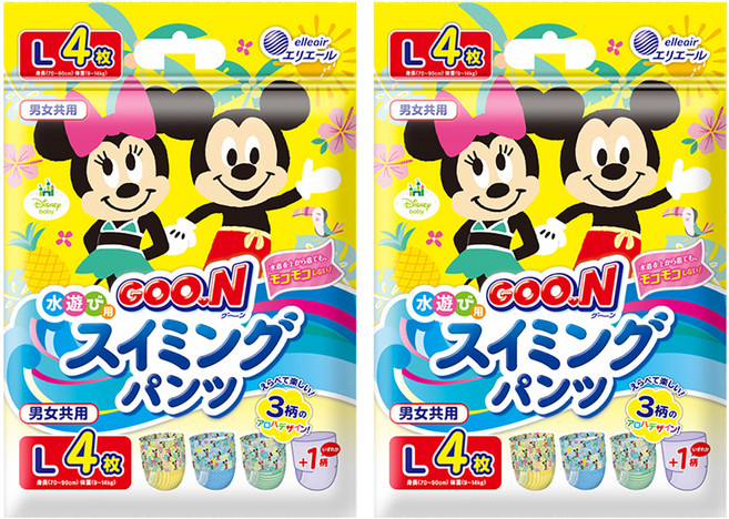 GOO.N 大王 迪士尼系列 戲水褲, L, 8片
