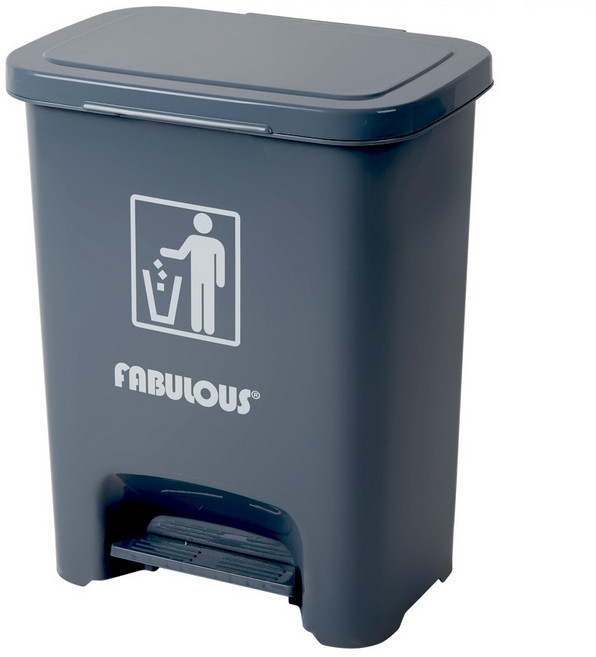 패블러스 빈스 페달휴지통 45L, 진회색