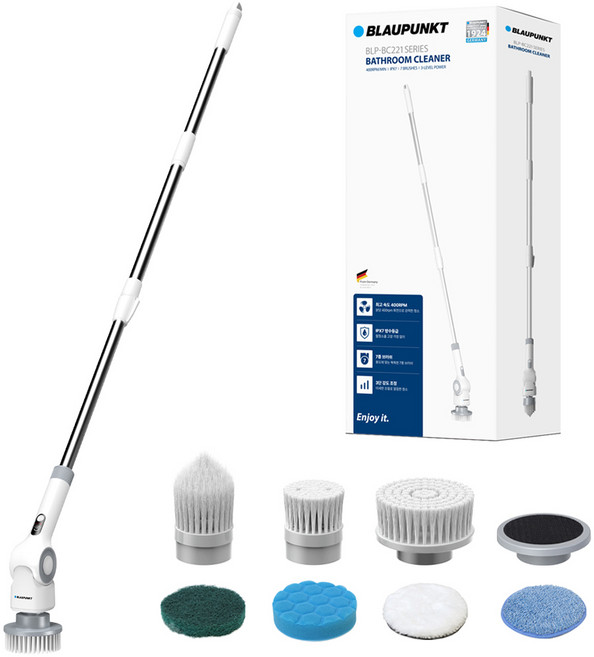 블라우풍트 7 WAY 파워스핀 무선 욕실 청소기, BLP-BC221WAP, 혼합색상