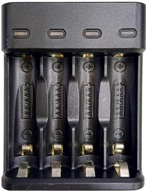 LONG PING lp-ucr05 4 Slot USB 鎳氫電池 充電器 快速充電 0.5-2A Output 黑色